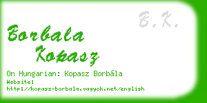 borbala kopasz business card