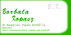 borbala kopasz business card